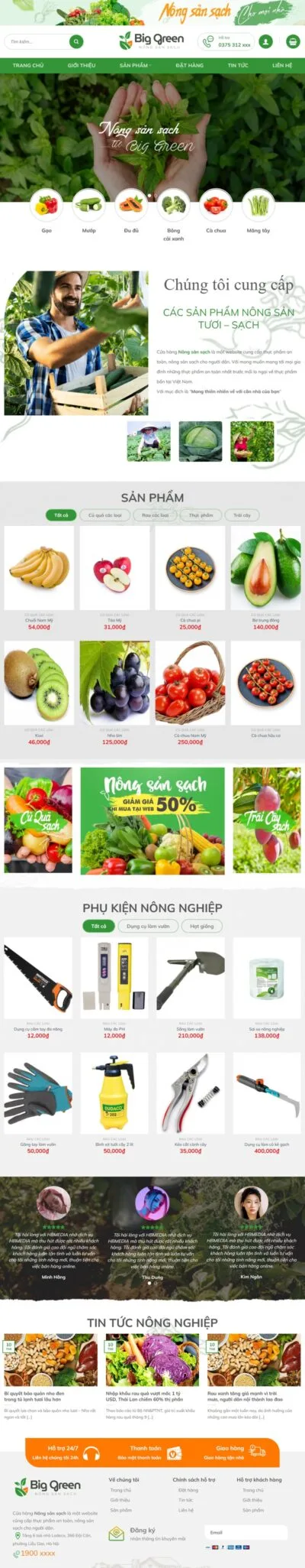 Theme wordpress nông sản 03