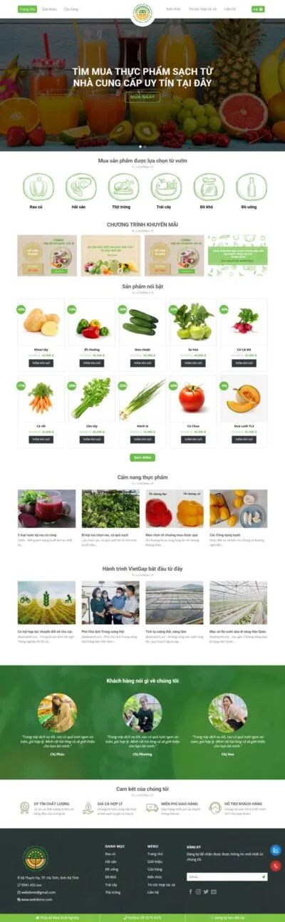 Theme wordpress nông sản 04 , thực phẩm sạch