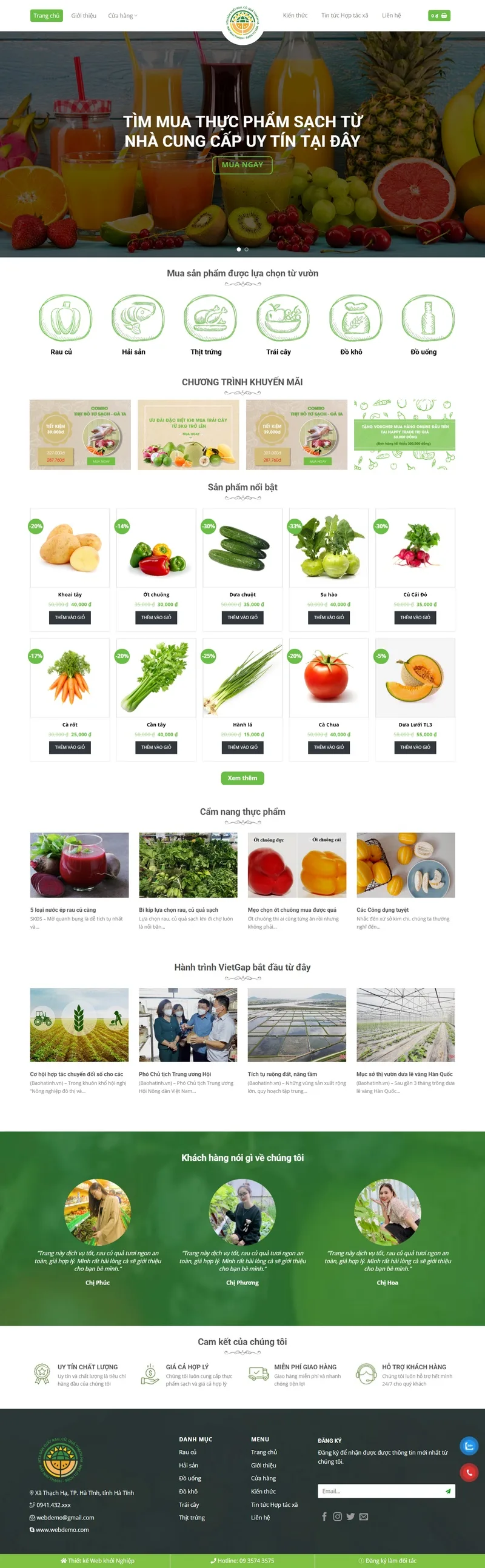 Theme wordpress nông sản 04 , thực phẩm sạch