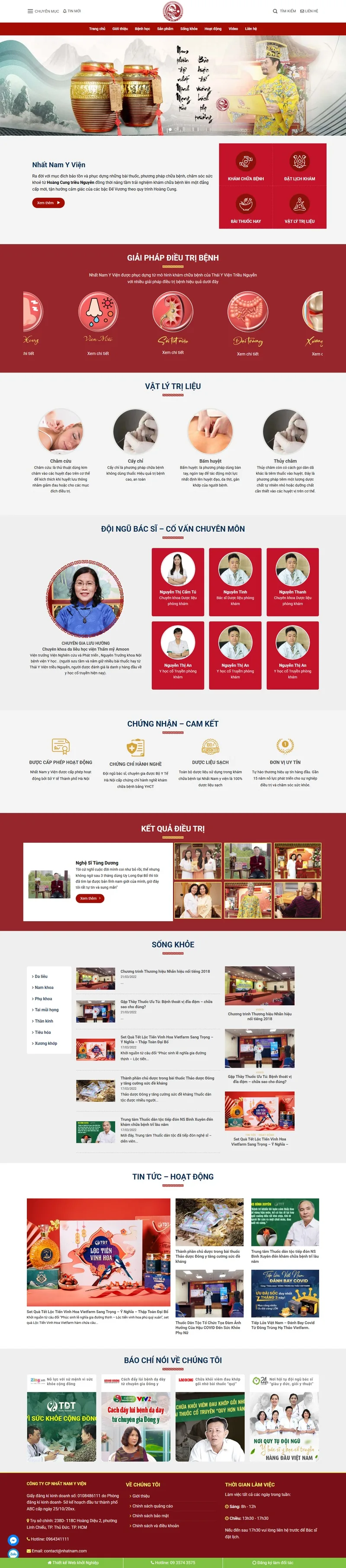 Theme wordpress phòng khám đông y