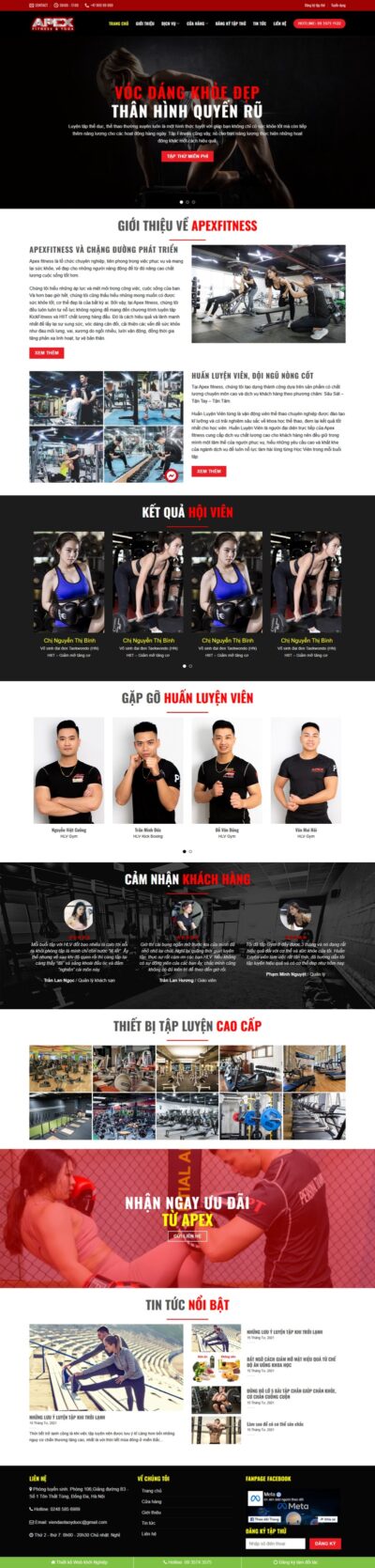 Theme wordpress phòng tập gym