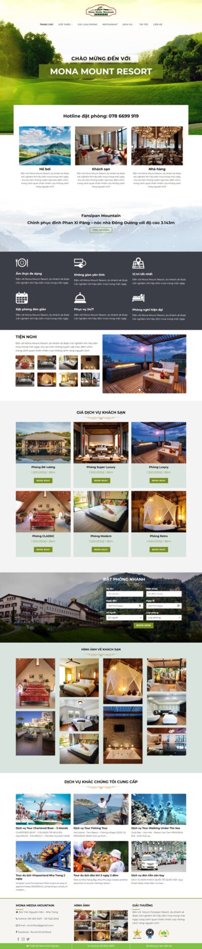 Theme wordpress resort du lịch
