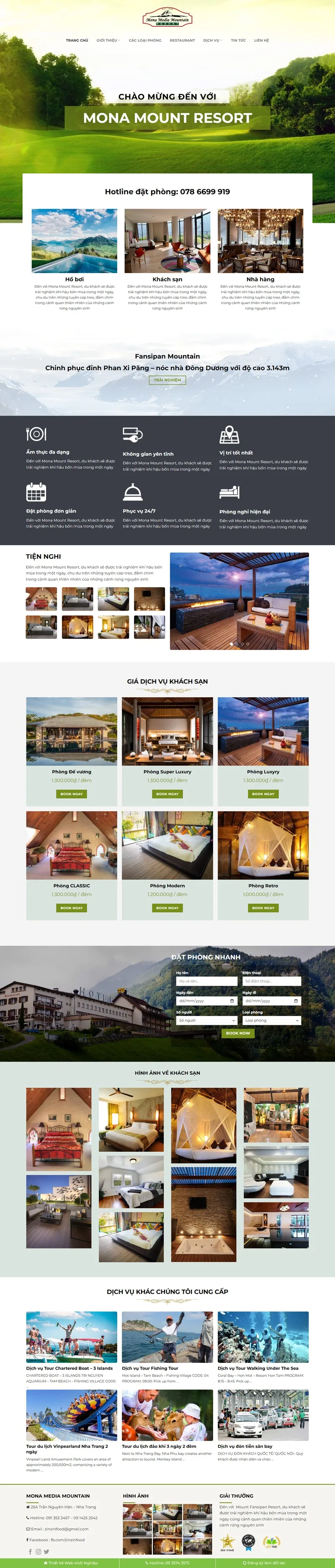Theme wordpress resort du lịch