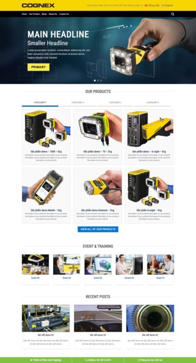 Theme wordpress sản phẩm điện cơ