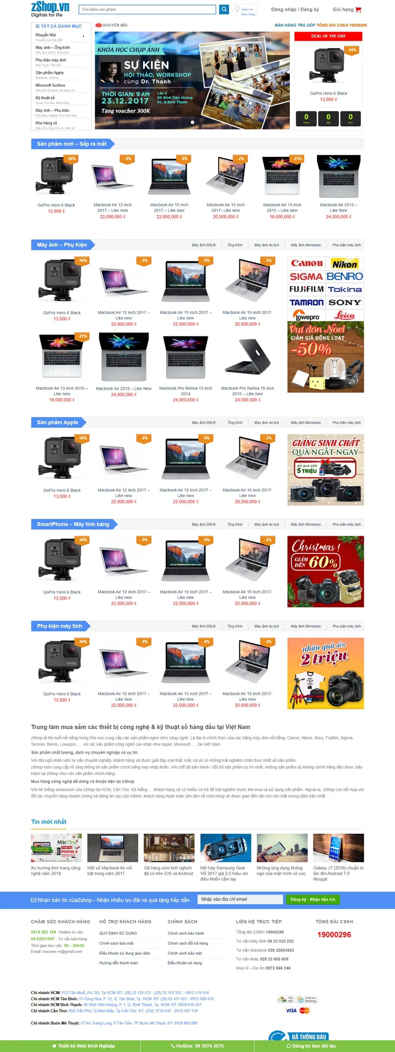 Theme wordpress shop đồ công nghệ