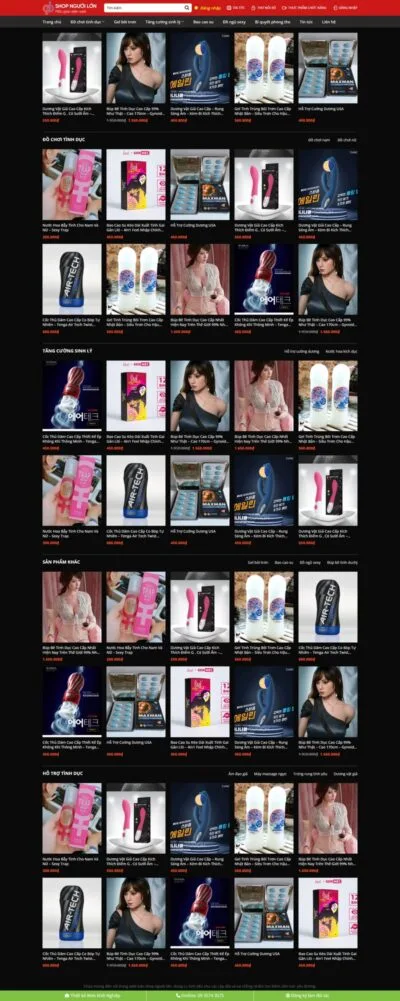 Theme wordpress shop người lớn