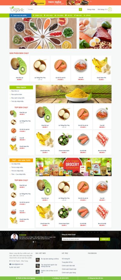 Theme wordpress Shop thực phẩm tươi