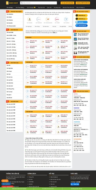 Theme wordpress sim số 02