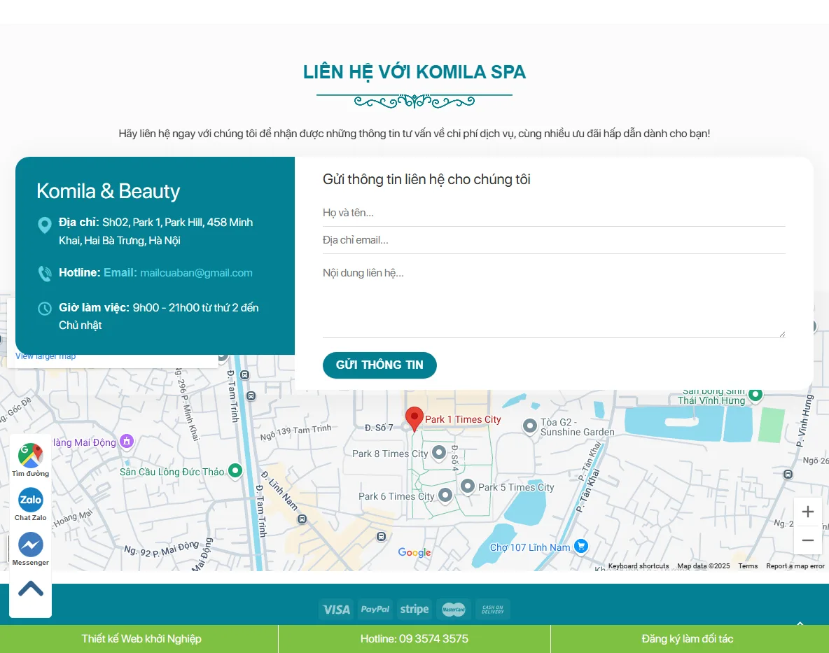 Giao diện trang dịch vụ Theme WordPress Spa 11