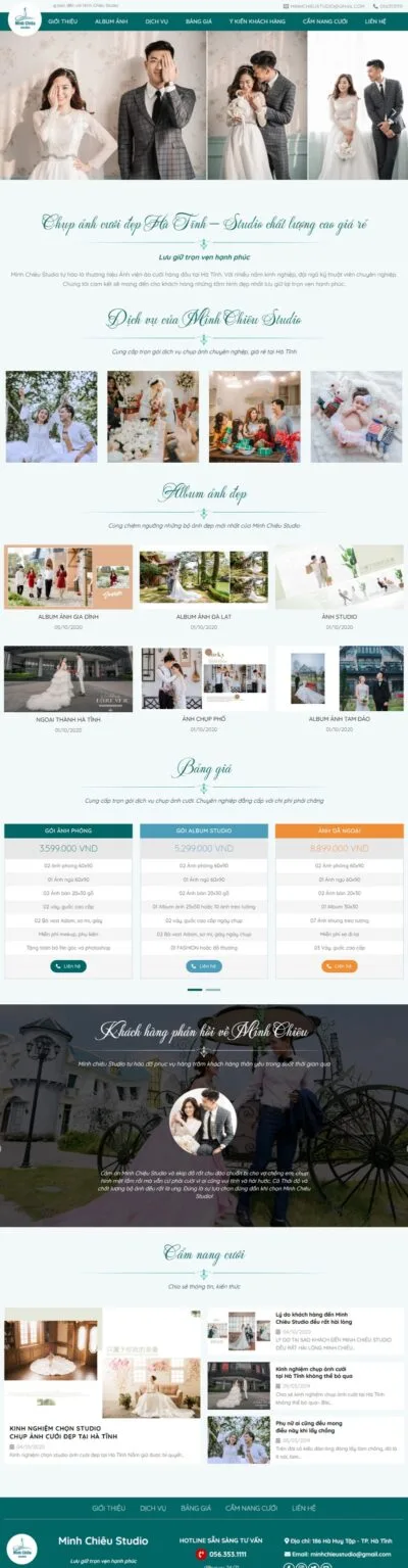 Theme wordpress studio ảnh cưới 03