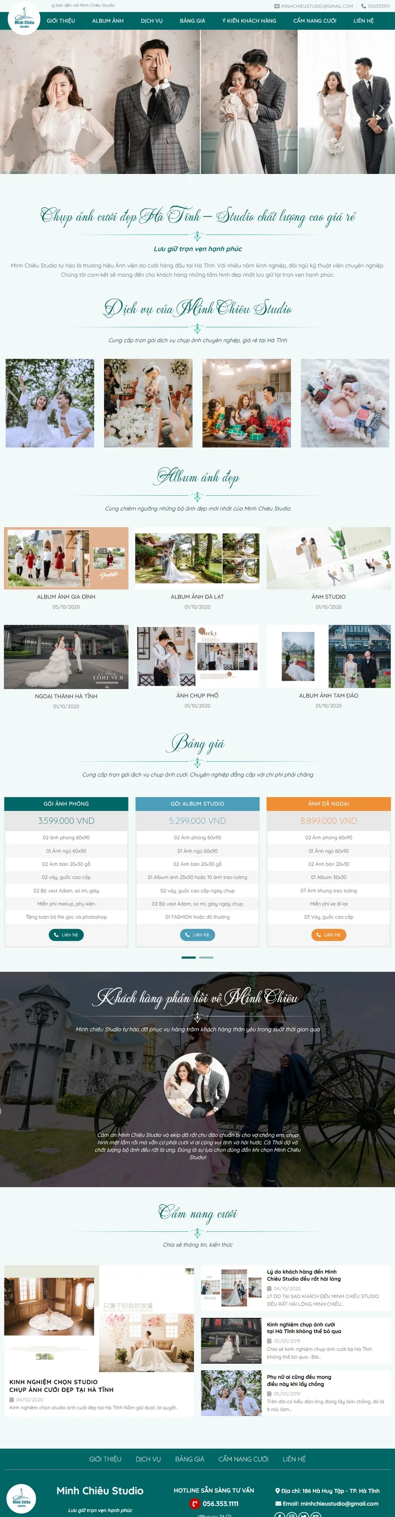 Theme wordpress studio ảnh cưới 03