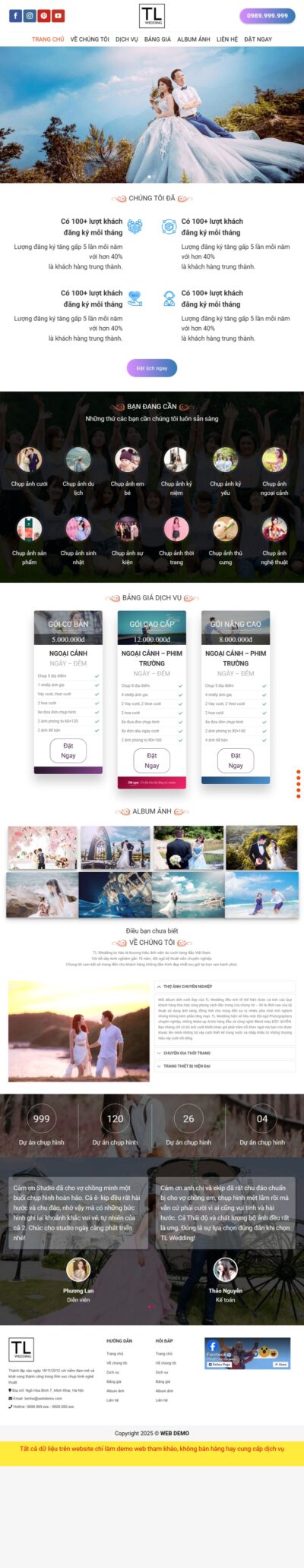 Theme wordpress studio ảnh cưới 05