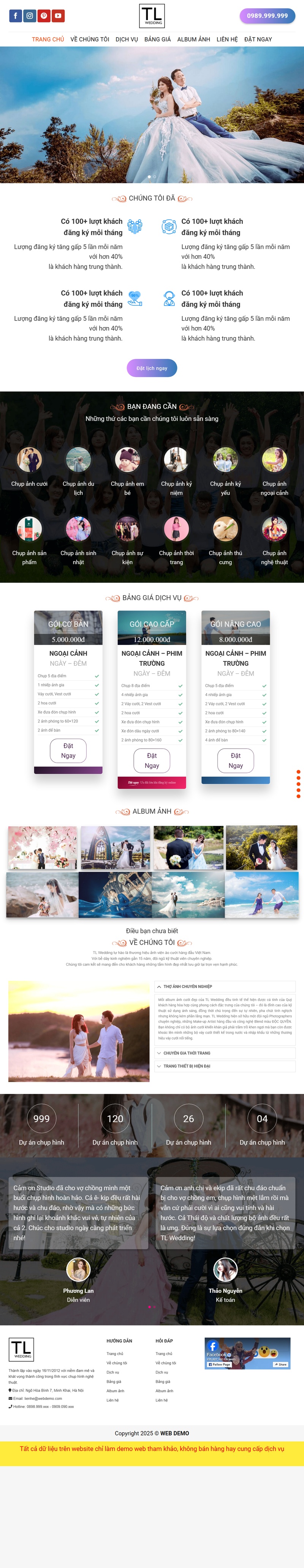 Theme wordpress studio ảnh cưới 05