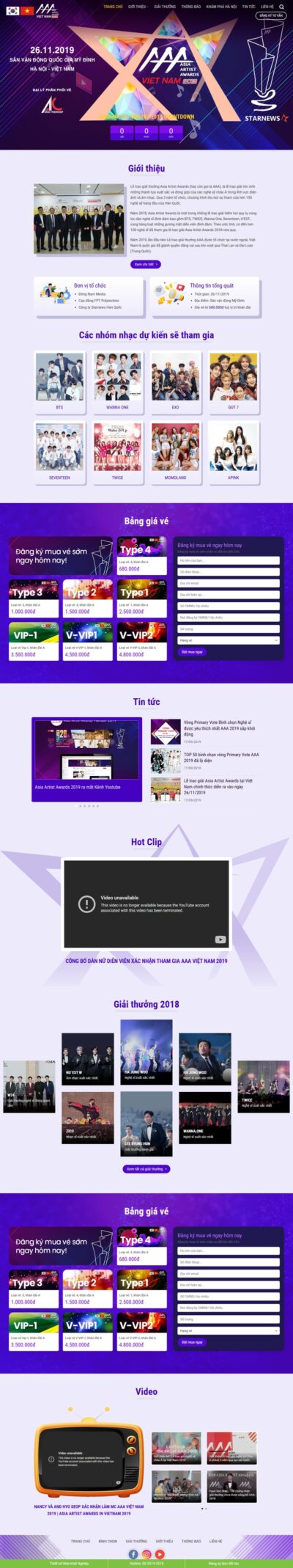 Theme wordpress sự kiện 03