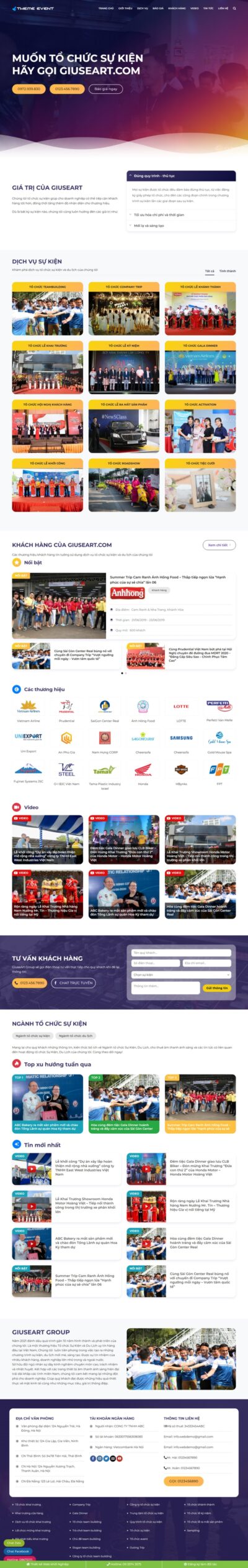 Theme wordpress sự kiện 04