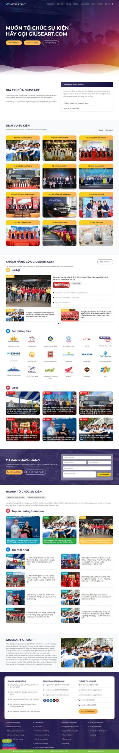 Theme wordpress sự kiện 04