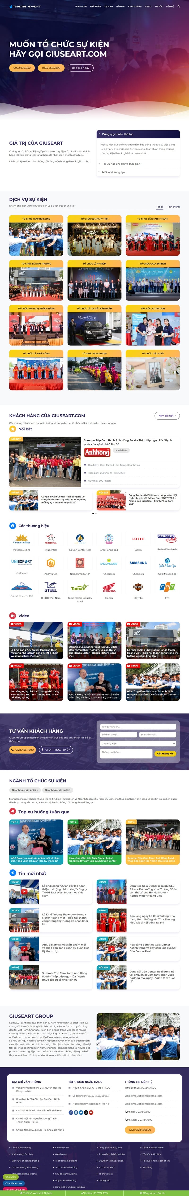 Theme wordpress sự kiện 04