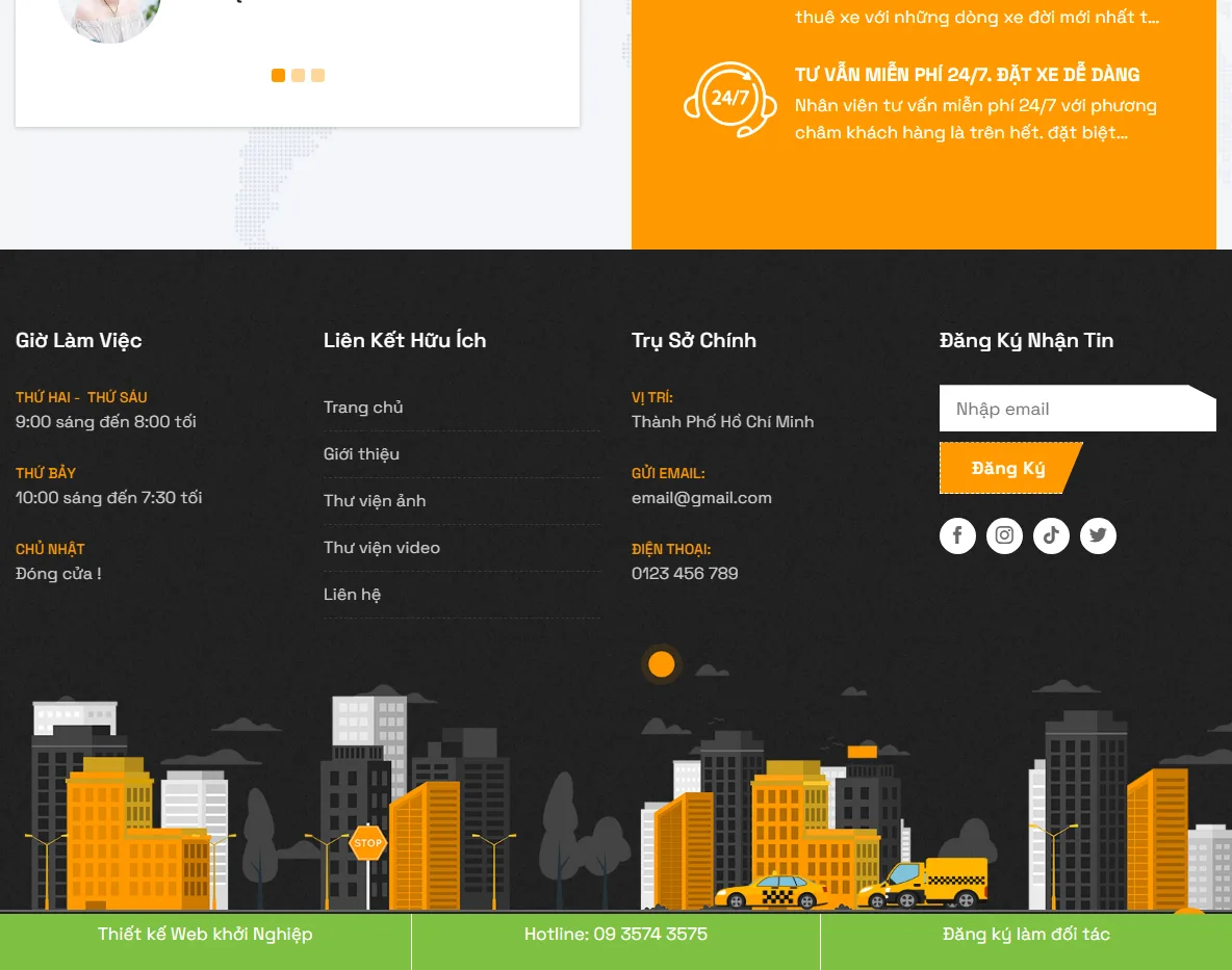 Tính năng Theme WordPress Taxi 04