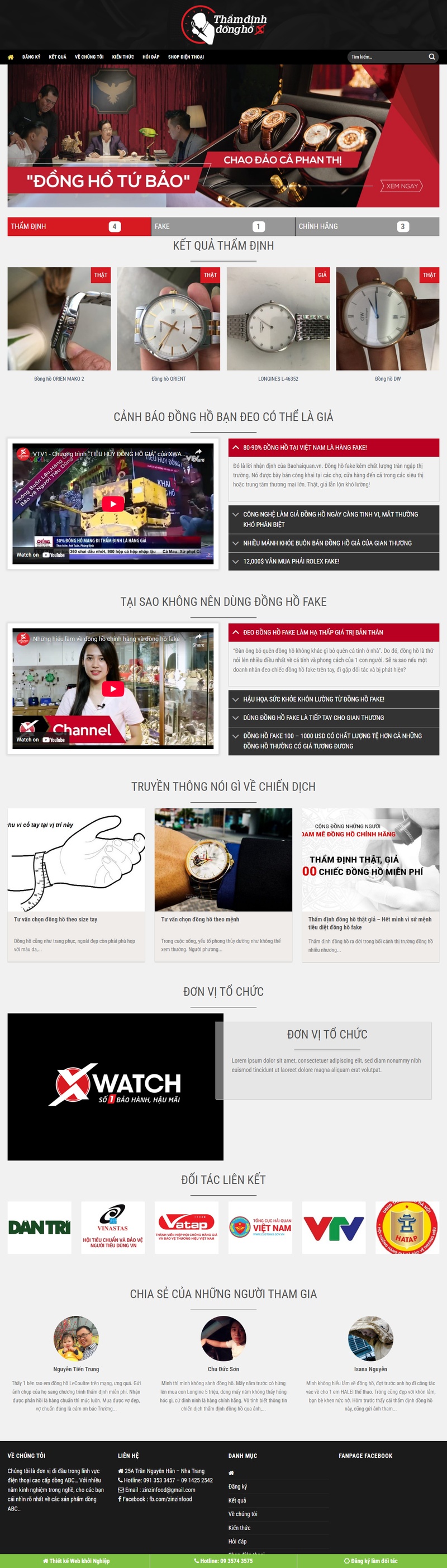 Theme wordpress thẩm định sản phẩm