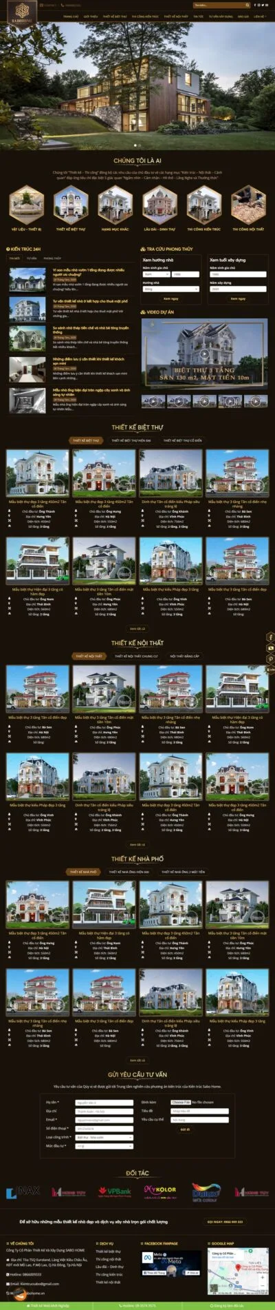 Theme wordpress thiết kế biệt thự 02
