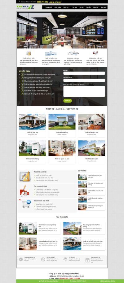 Theme wordpress thiết kế nhà