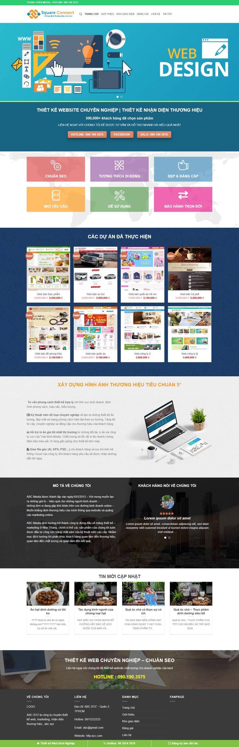 Theme wordpress thiết kế web