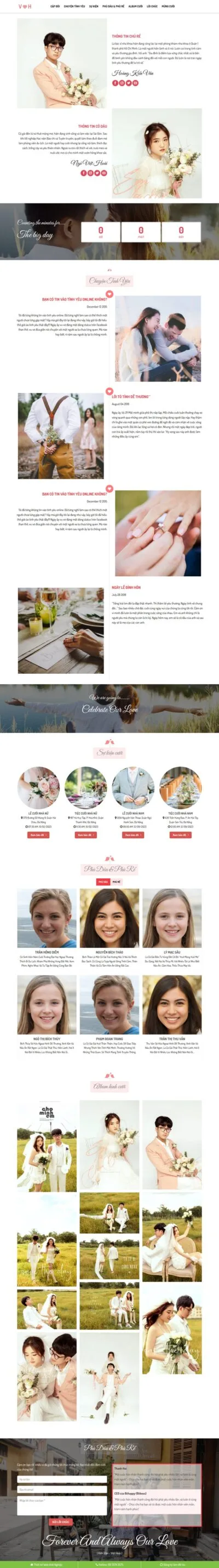 Theme wordpress thông báo đám cưới