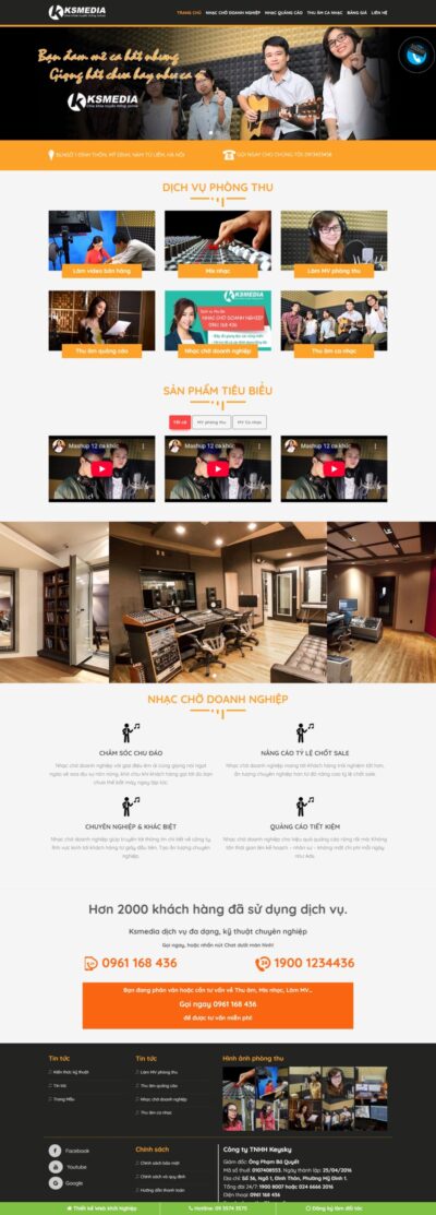 Theme wordpress thu âm