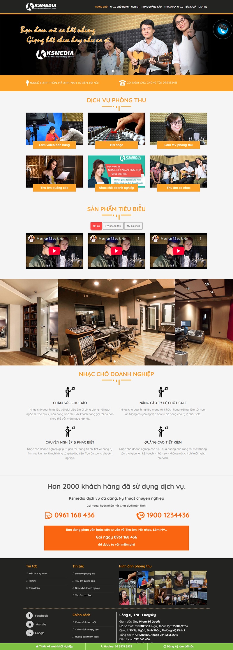 Theme wordpress thu âm