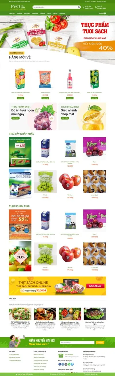 Theme wordpress thực phẩm 02