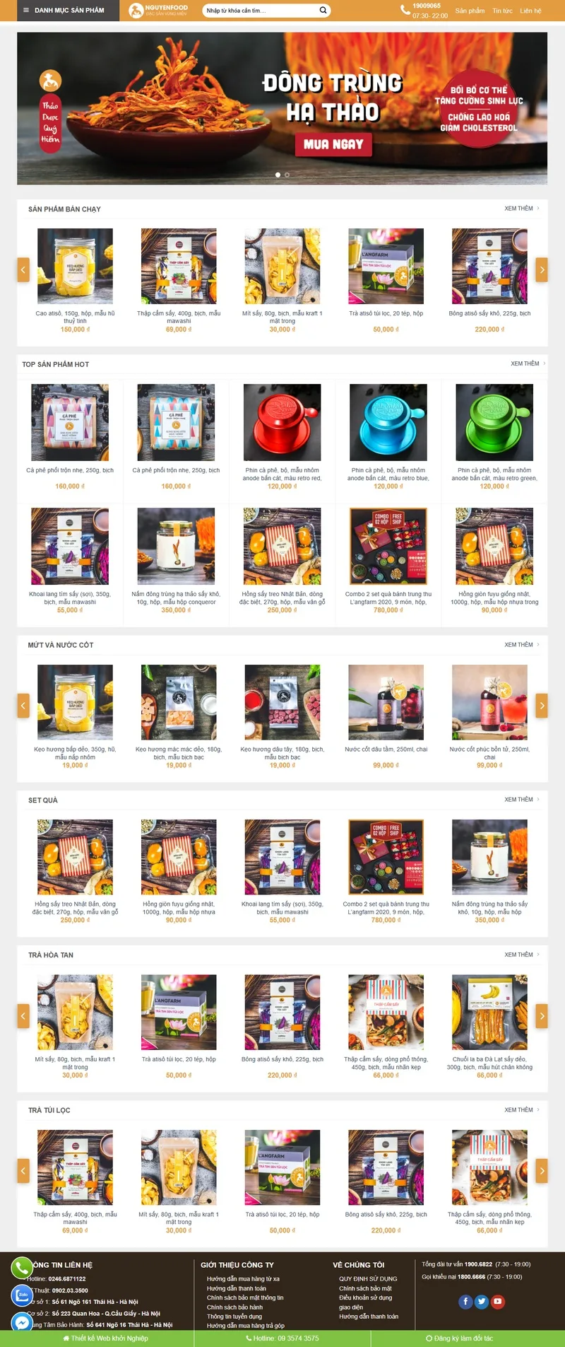 Theme wordpress thực phẩm 03