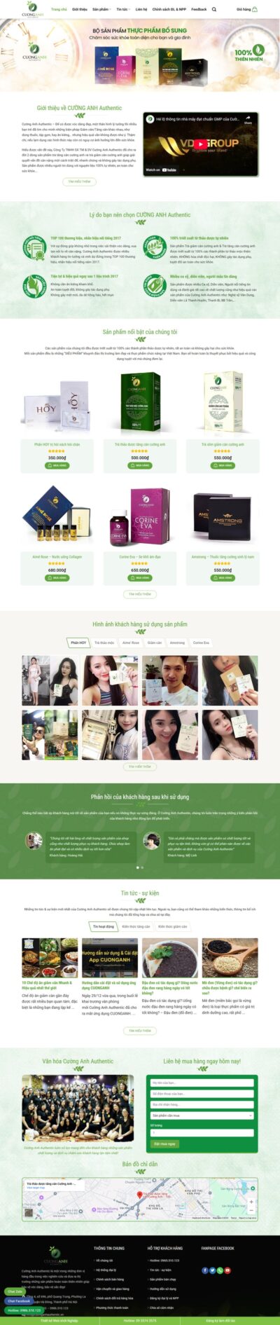 Theme wordpress thực phẩm chức năng 01
