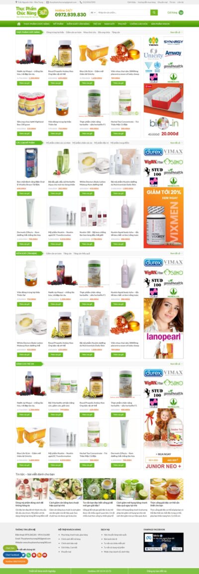 Theme wordpress thực phẩm chức năng 06