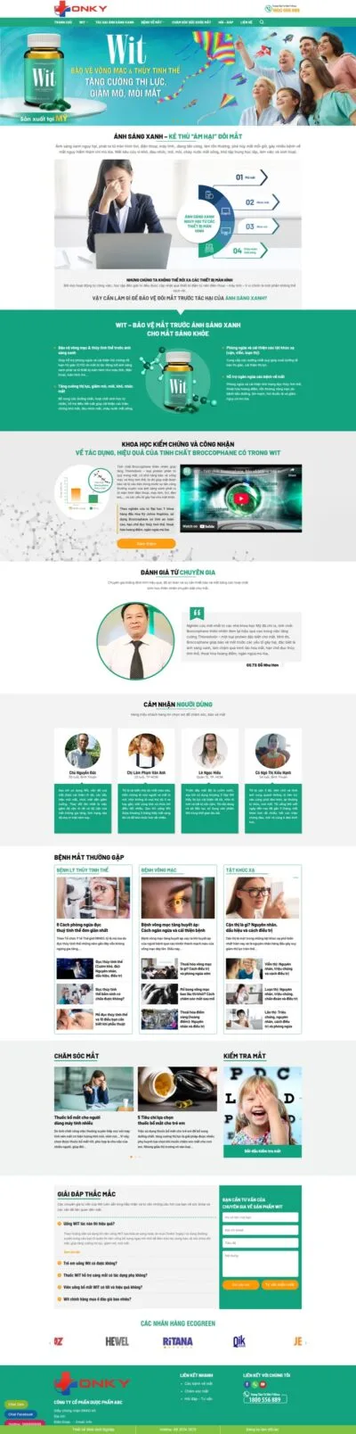 Theme wordpress thực phẩm chức năng bảo vệ mắt