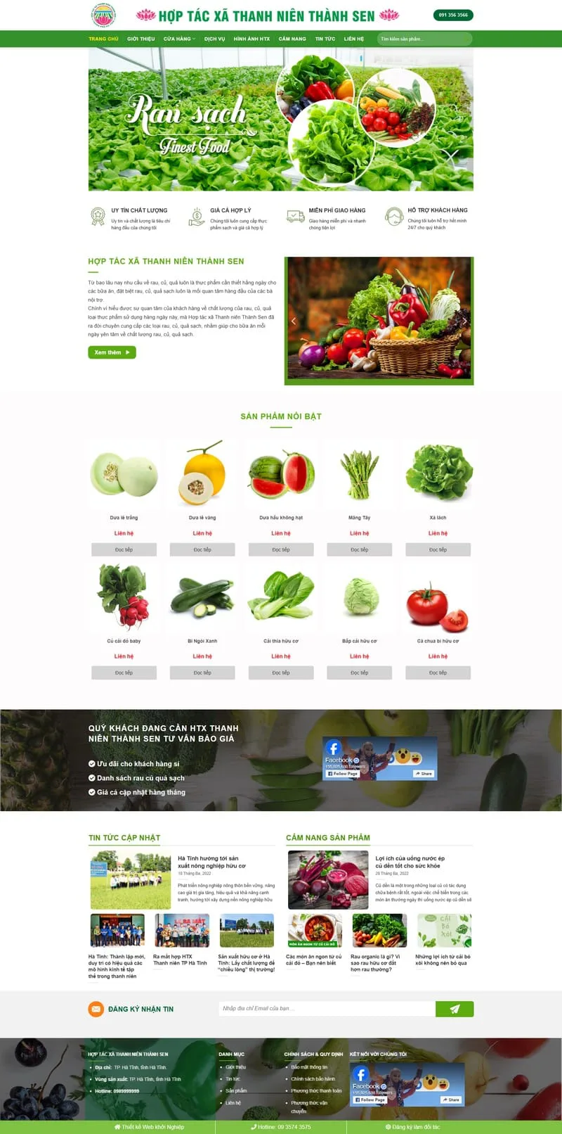 Theme wordpress thực phẩm sạch 08