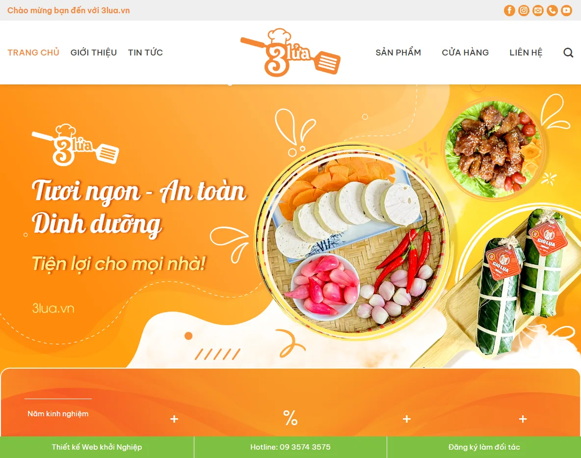 Theme wordpress thực phẩm sạch 09 - Giao diện trang chủ