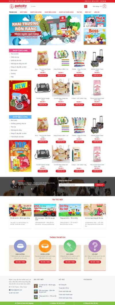 Theme wordpress thực phẩm thú cưng