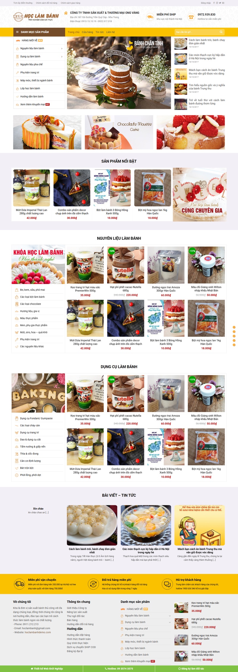 Theme wordpress tiệm bánh ngọt