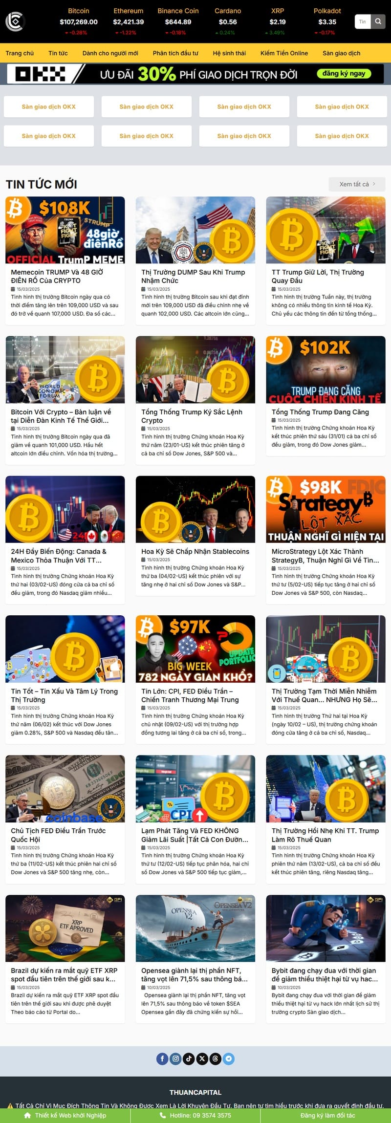 Theme wordpress tin tức blockchain, crypto, coin 03