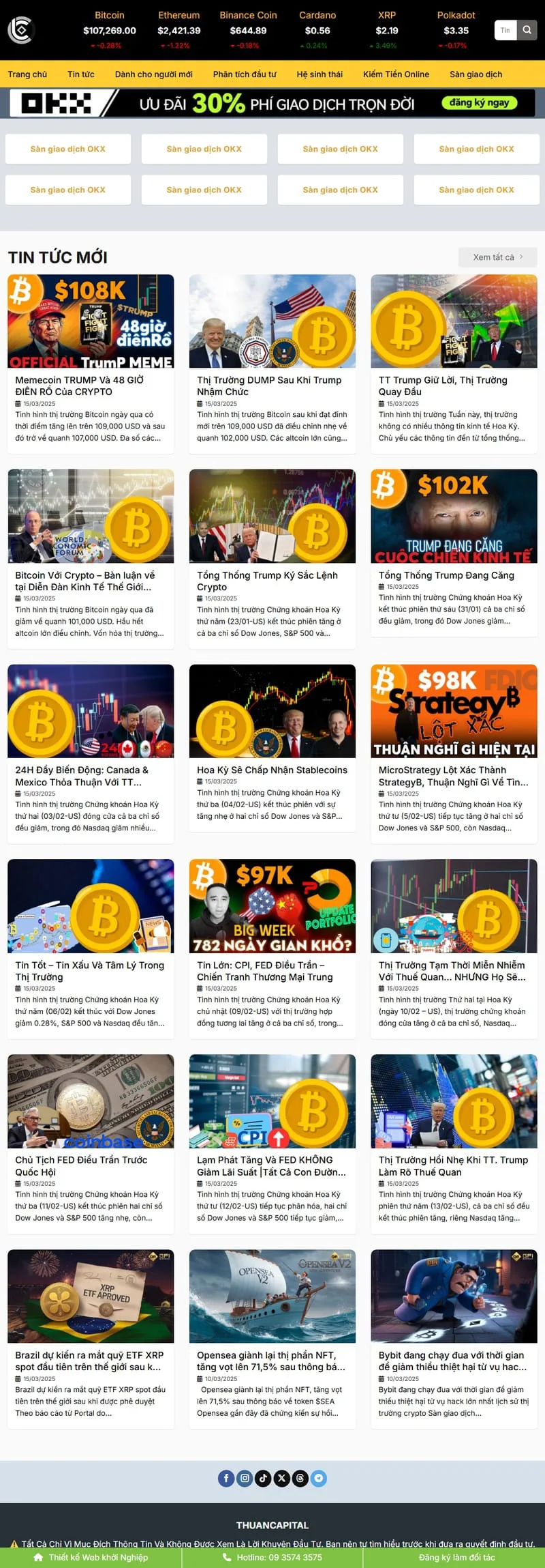 Theme wordpress tin tức blockchain, crypto, coin 03