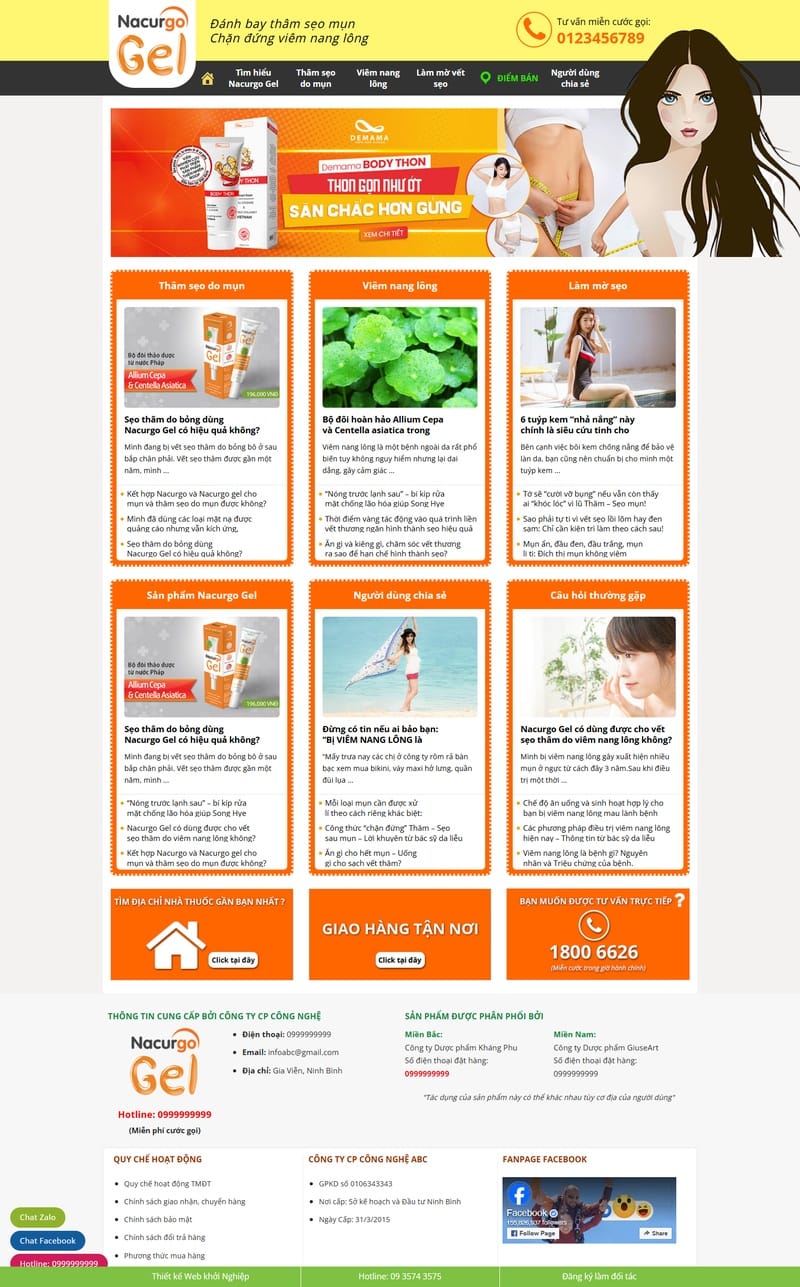 Theme wordpress tin tức mỹ phẩm affiliate