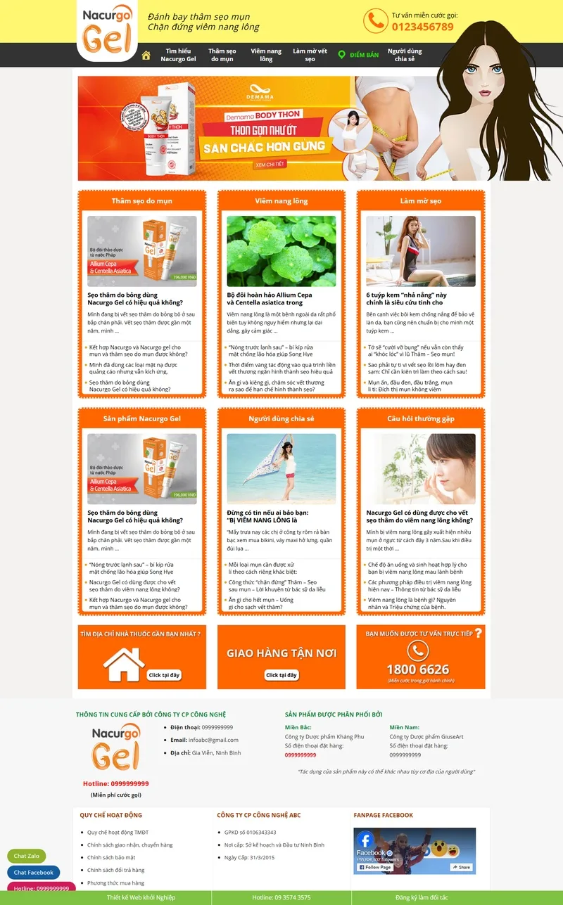 Theme wordpress tin tức mỹ phẩm affiliate