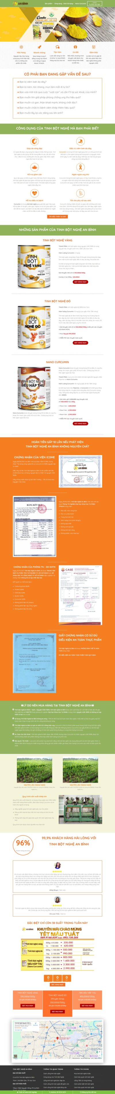 Theme wordpress Tinh bột nghệ