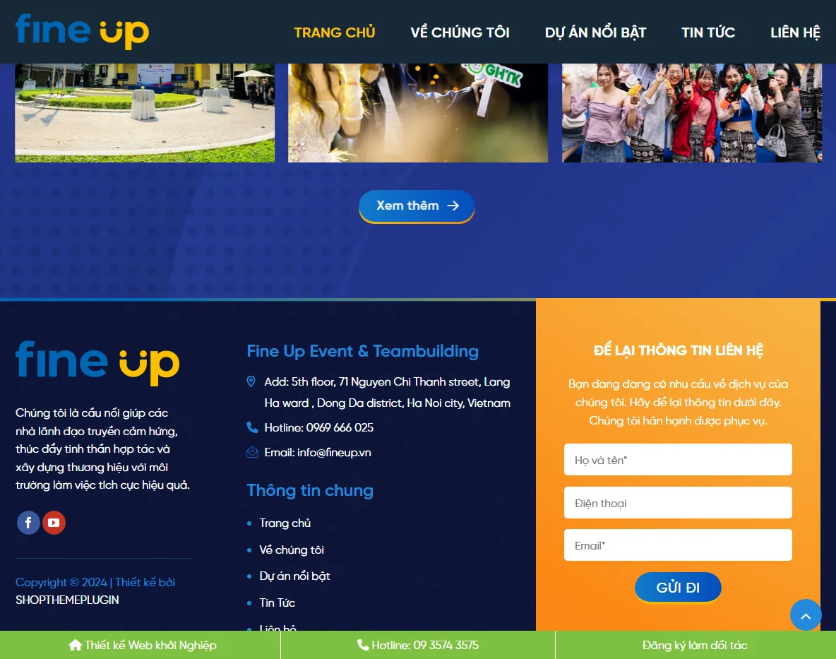 Demo Theme wordpress tổ chức sự kiện 05