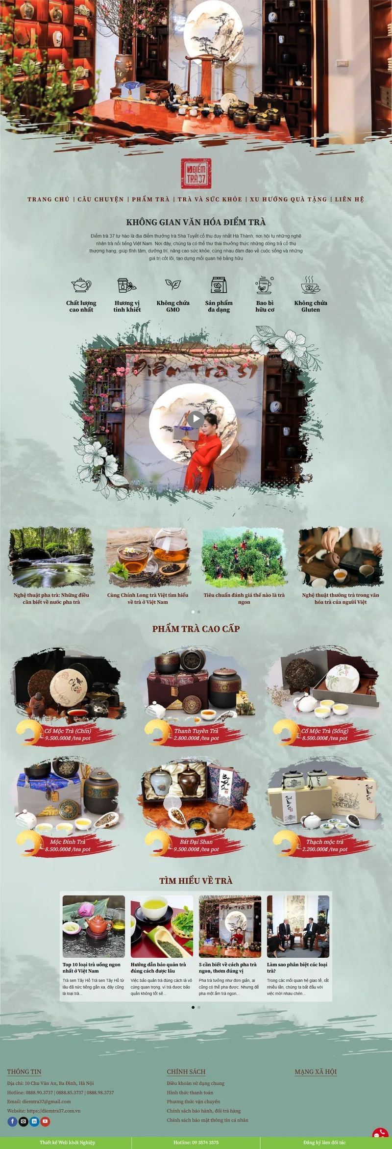 Theme wordpress trà xanh 02