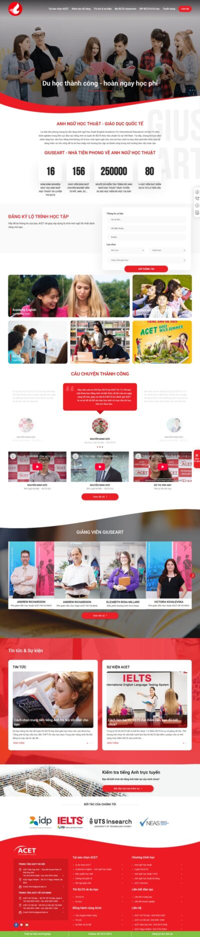Theme wordpress trung tâm anh văn 06