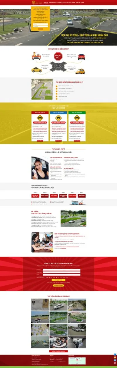 Theme wordpress trung tâm dạy lái xe 01