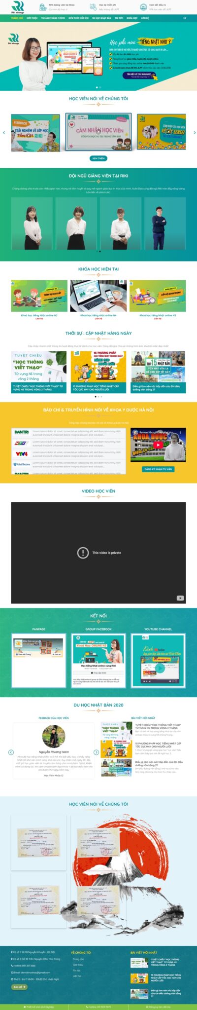 Theme wordpress trung tâm ngoại ngữ
