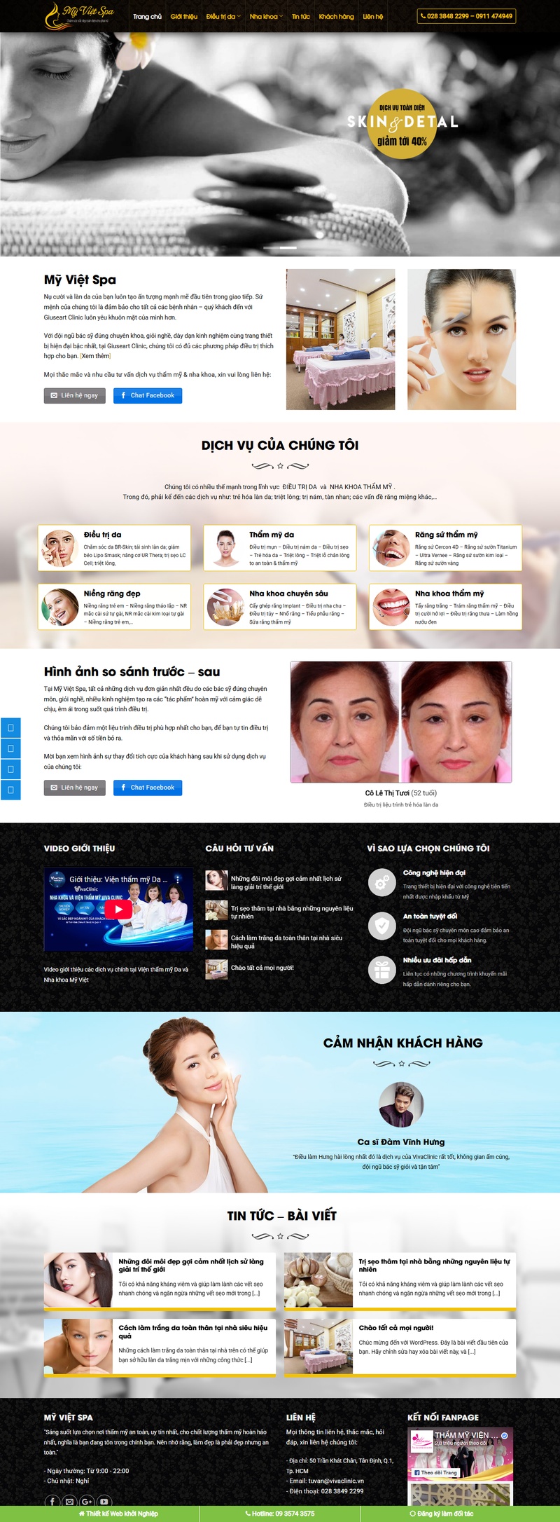 Theme wordpress trung tâm Spa