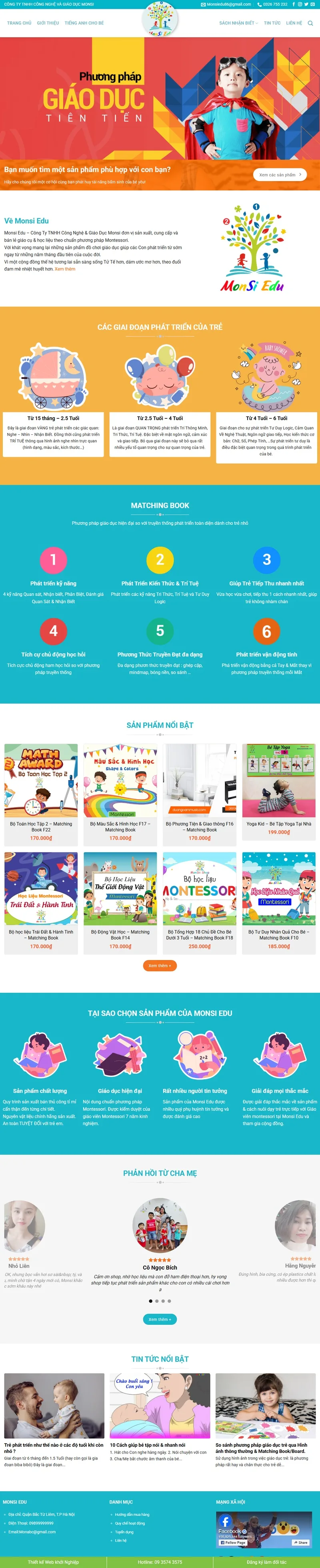 Theme wordpress trung tâm tiếng Anh cho bé